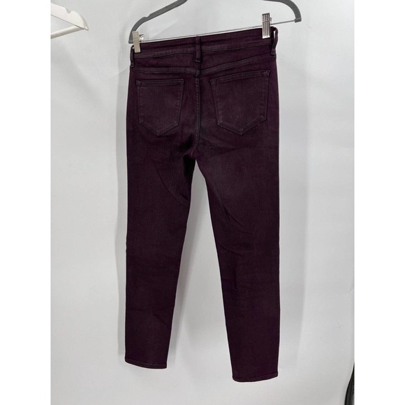 Aqua Womens Size 26 Jackie Purple Denim Colored Skinny Jeans Mid Rise Trousers - Picture 4 of 9